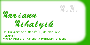 mariann mihalyik business card